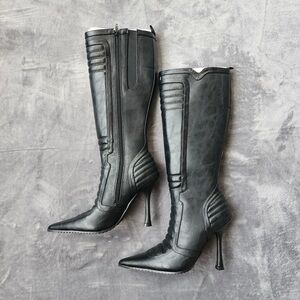 Dolls Kill - Generation Kiss - Motorcrossed Knee High Boots [Black] [Size 6]